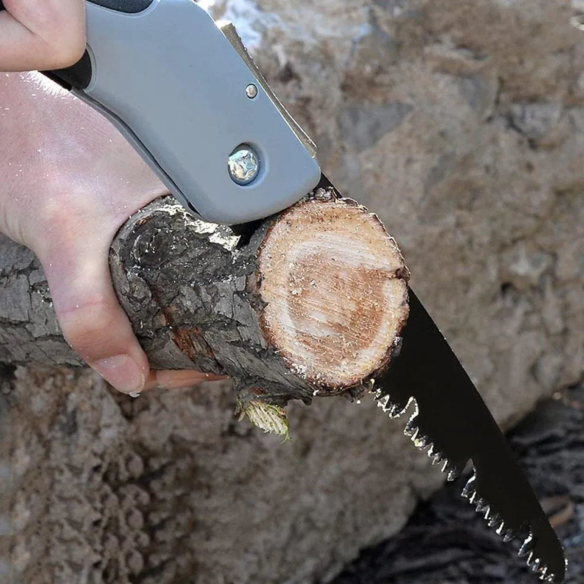 Folding Outdoor Hand Saw Portable Quick Cutting Pruning Garden Tree Logging Tool - 300mm