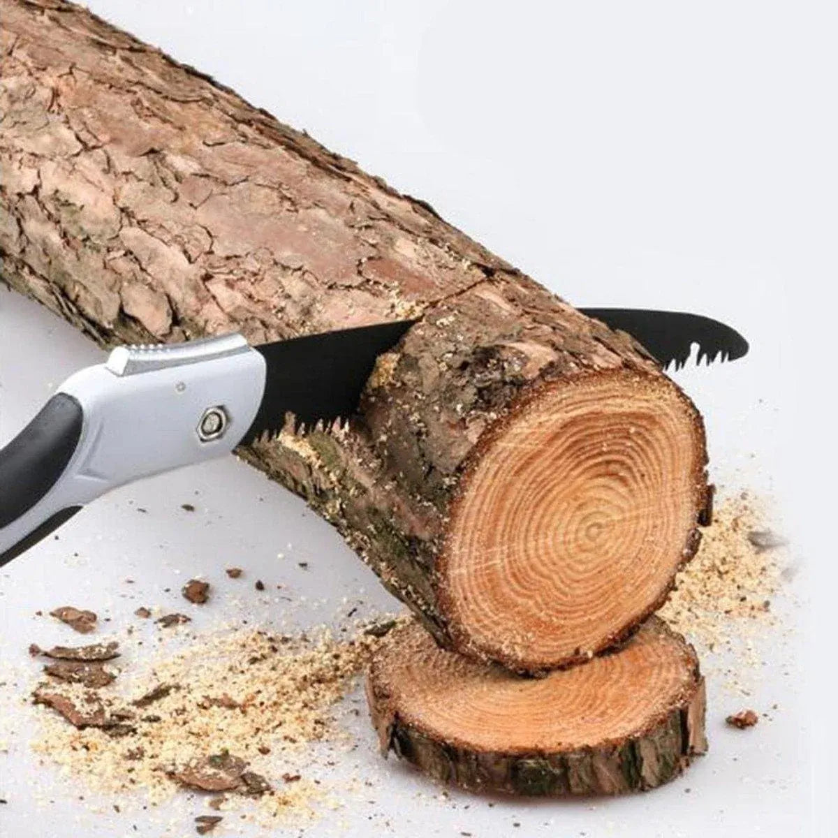 Folding Outdoor Hand Saw Portable Quick Cutting Pruning Garden Tree Logging Tool - 300mm