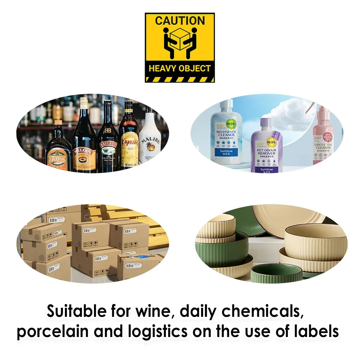 Overweight Freight Warning Label High Adhesive Strength Express Shipping Use