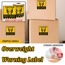 Overweight Freight Warning Label High Adhesive Strength Express Shipping Use