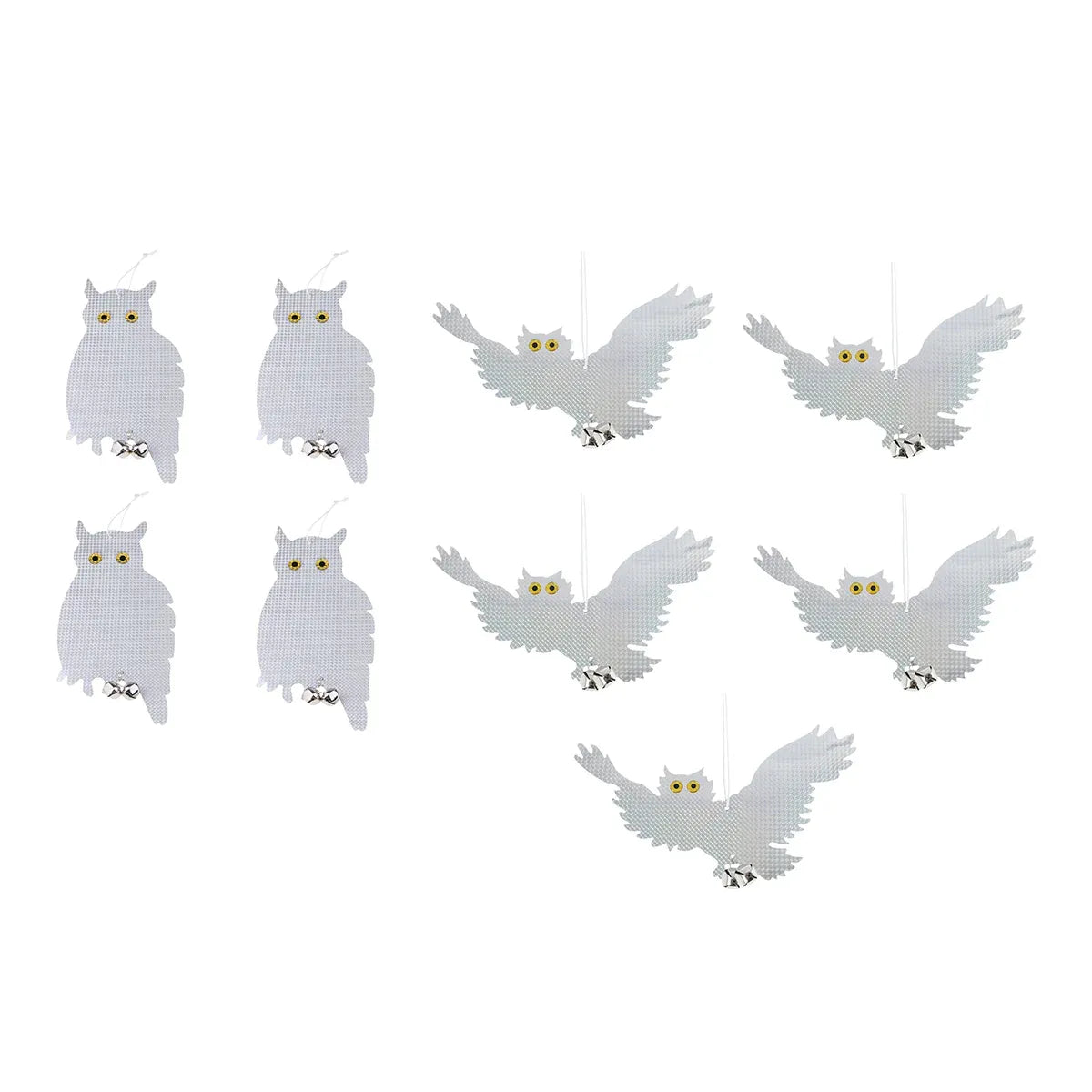 Reflective Owl Bird Deterrent Hanging Garden Yard Pest Control Outdoor - Standing Style