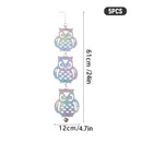 5Pcs Hanging Reflective Bird Scare Disc With Bell For Garden Farm Pest Control