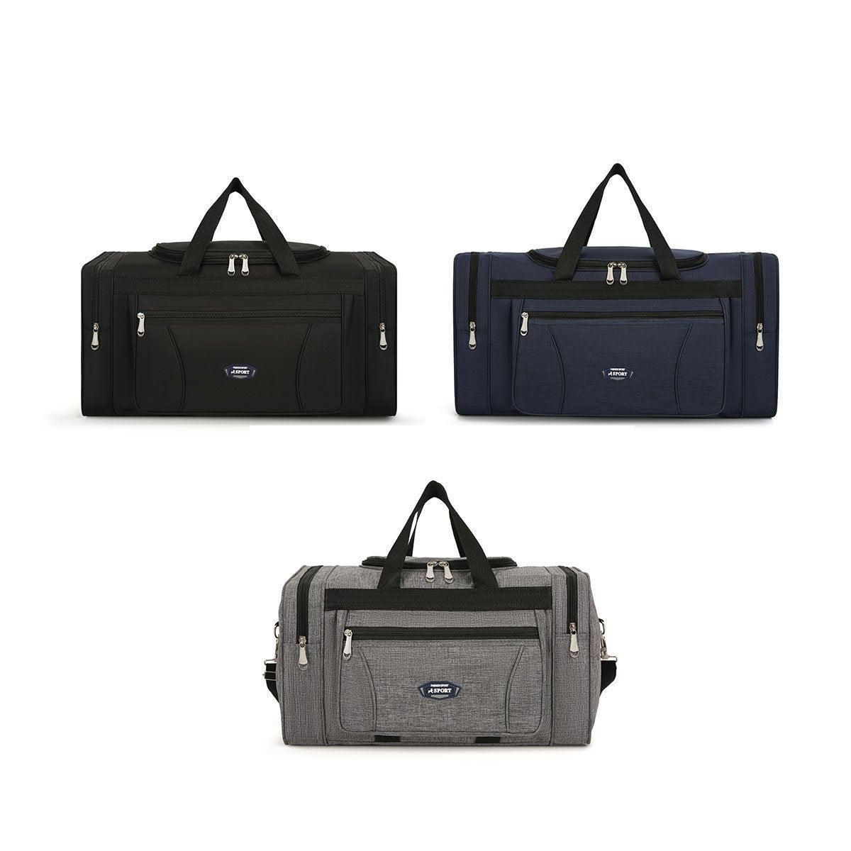 Large Capacity Waterproof Travel Luggage Bag Lightweight Foldable Handbag - Small-Grey