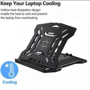 Adjustable Laptop Stand with 360-Degree Base for Desk Riser Home Office Holder - White