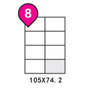 A4 Self Adhesive Sticker Paper Sheet Label Laser Inkjet Print Mailing Address - White Matte*100 PCS