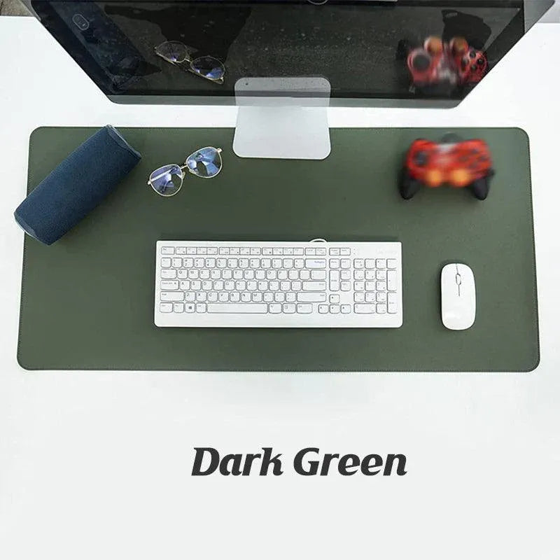 Large Leather Gaming Mouse Pad Waterproof Desk Keyboard Mat 120 x 60cm - Dark Blue