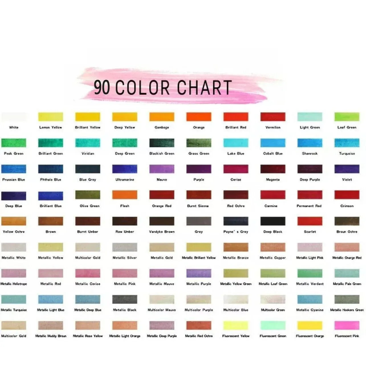 12-90 Watercolour Paint Set With Brush Painting Water Colour Kits - 90 Colours