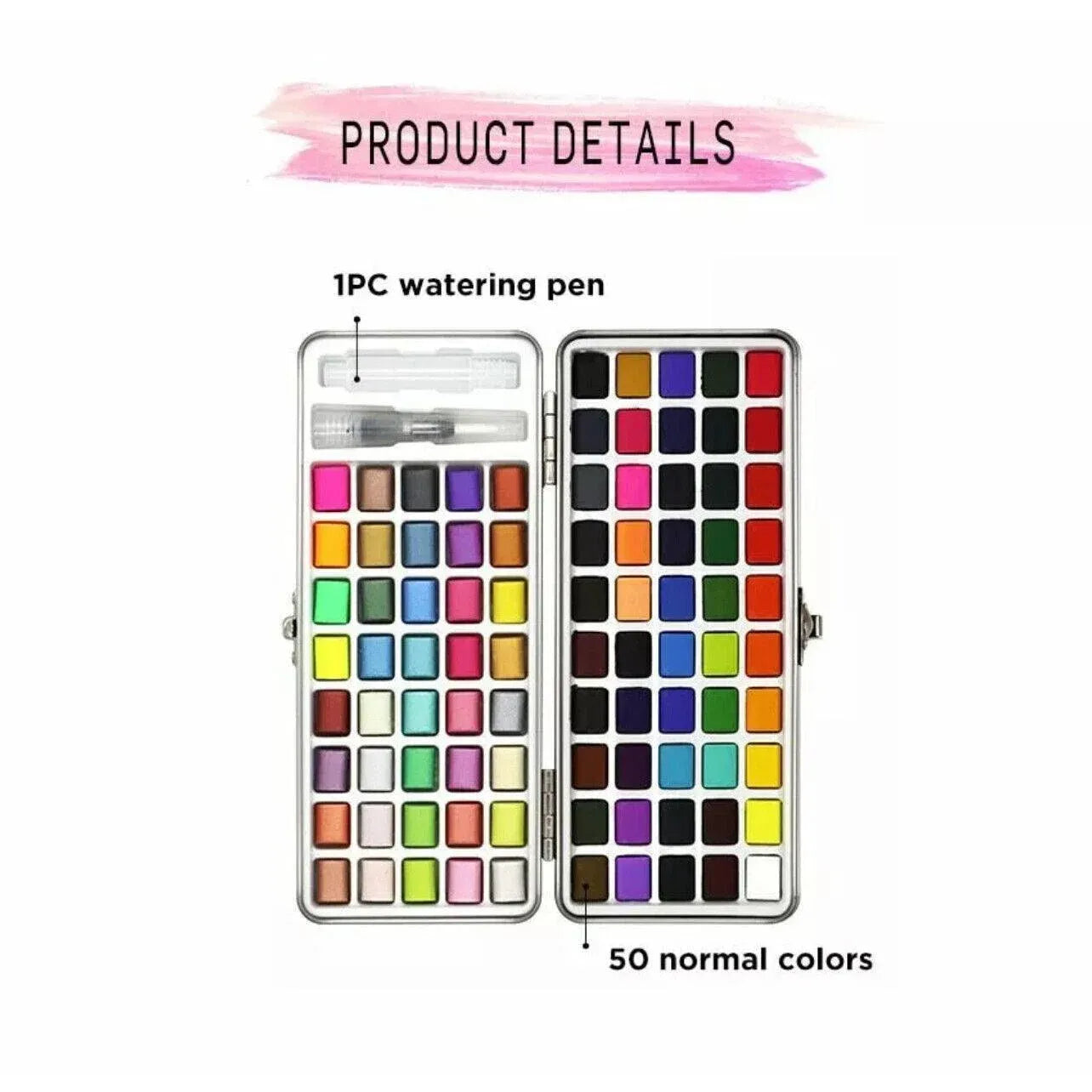 12-90 Watercolour Paint Set With Brush Painting Water Colour Kits - 90 Colours