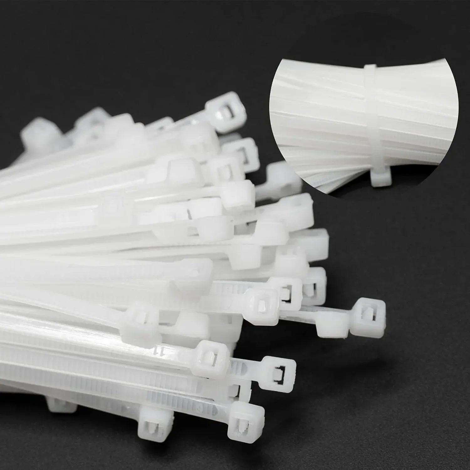 100X Cable Ties Zip Ties Nylon UV Stabilised Bulk White Cable Ties - 10*1200mm White