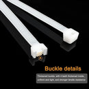 100X Cable Ties Zip Ties Nylon UV Stabilised Bulk White Cable Ties - 10*1200mm White