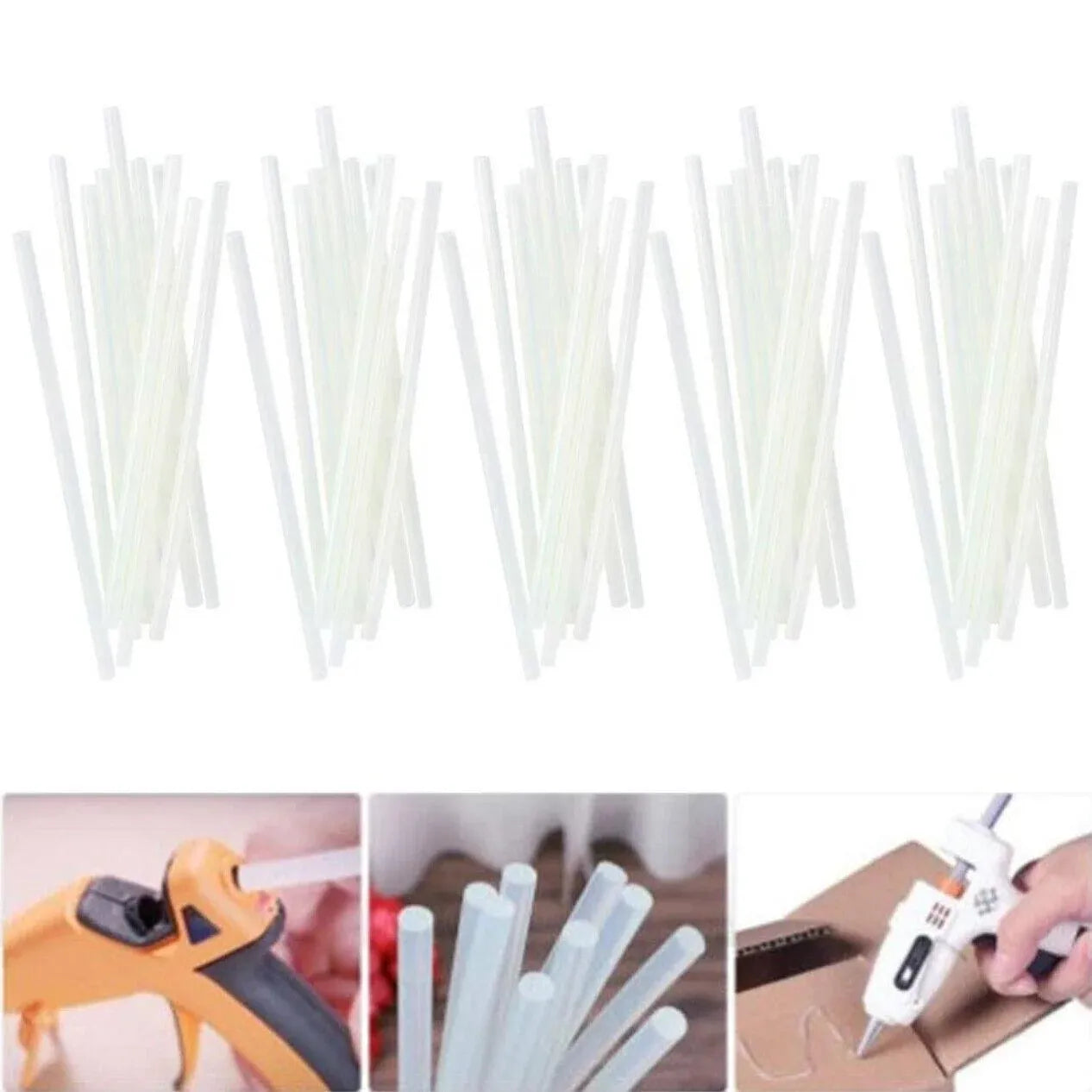Clear Hot Melt Glue Sticks Adhesive Craft Stick for DIY Glue Tool 7mm 11mm - 11mm x 200mm 50pcs