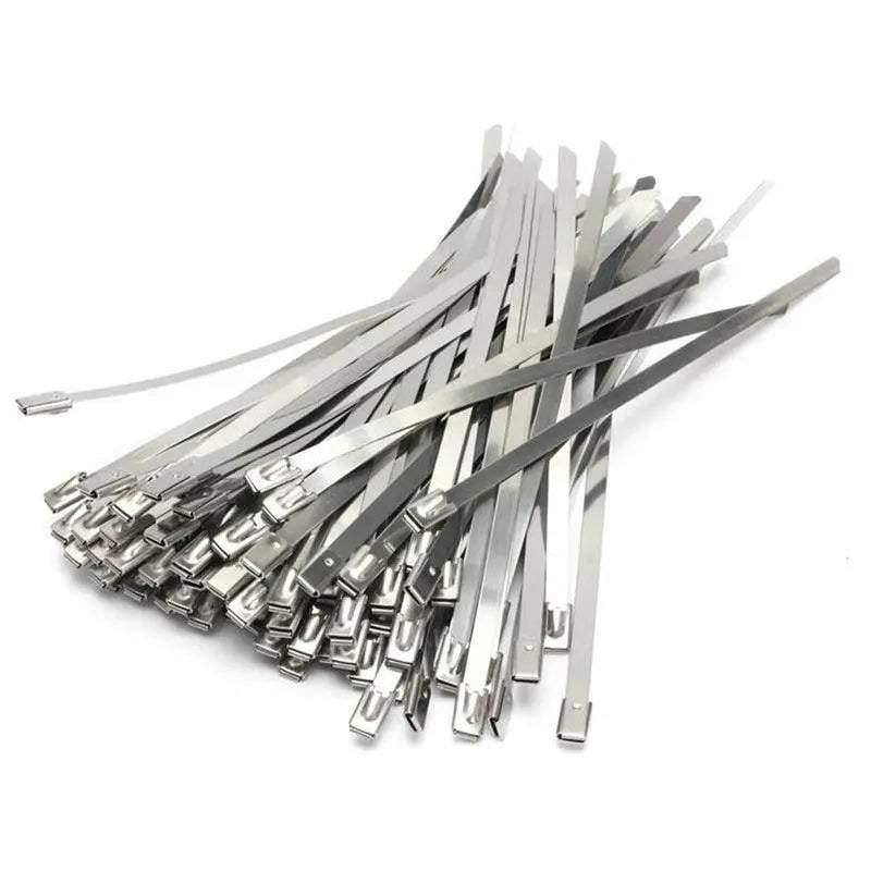 100x Stainless Steel Cable Ties SS304 Marine Grade Zip Strap Locking Wrap 100-800mm - 7.9*800mm
