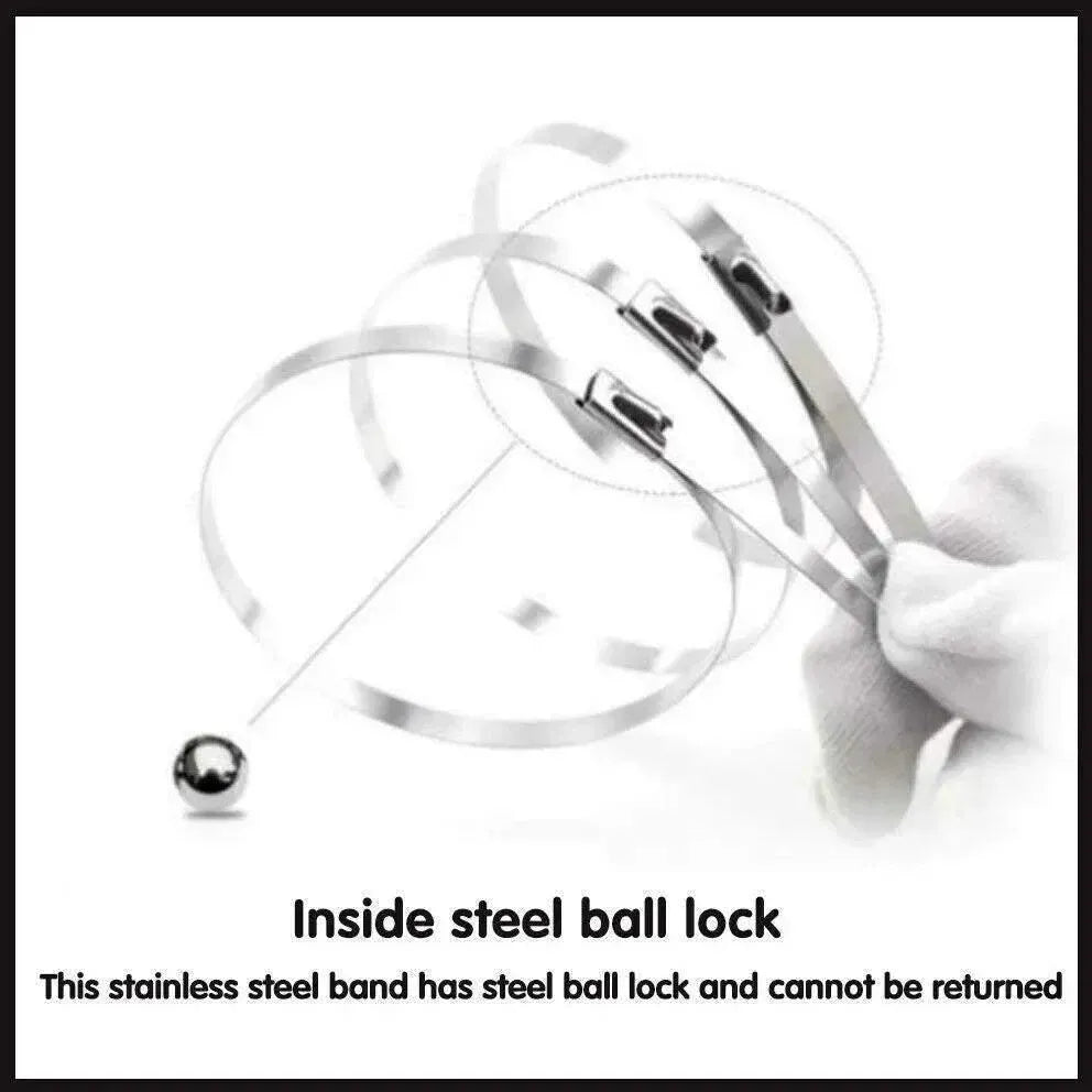 100x Stainless Steel Cable Ties SS304 Marine Grade Zip Strap Locking Wrap 100-800mm - 7.9*800mm