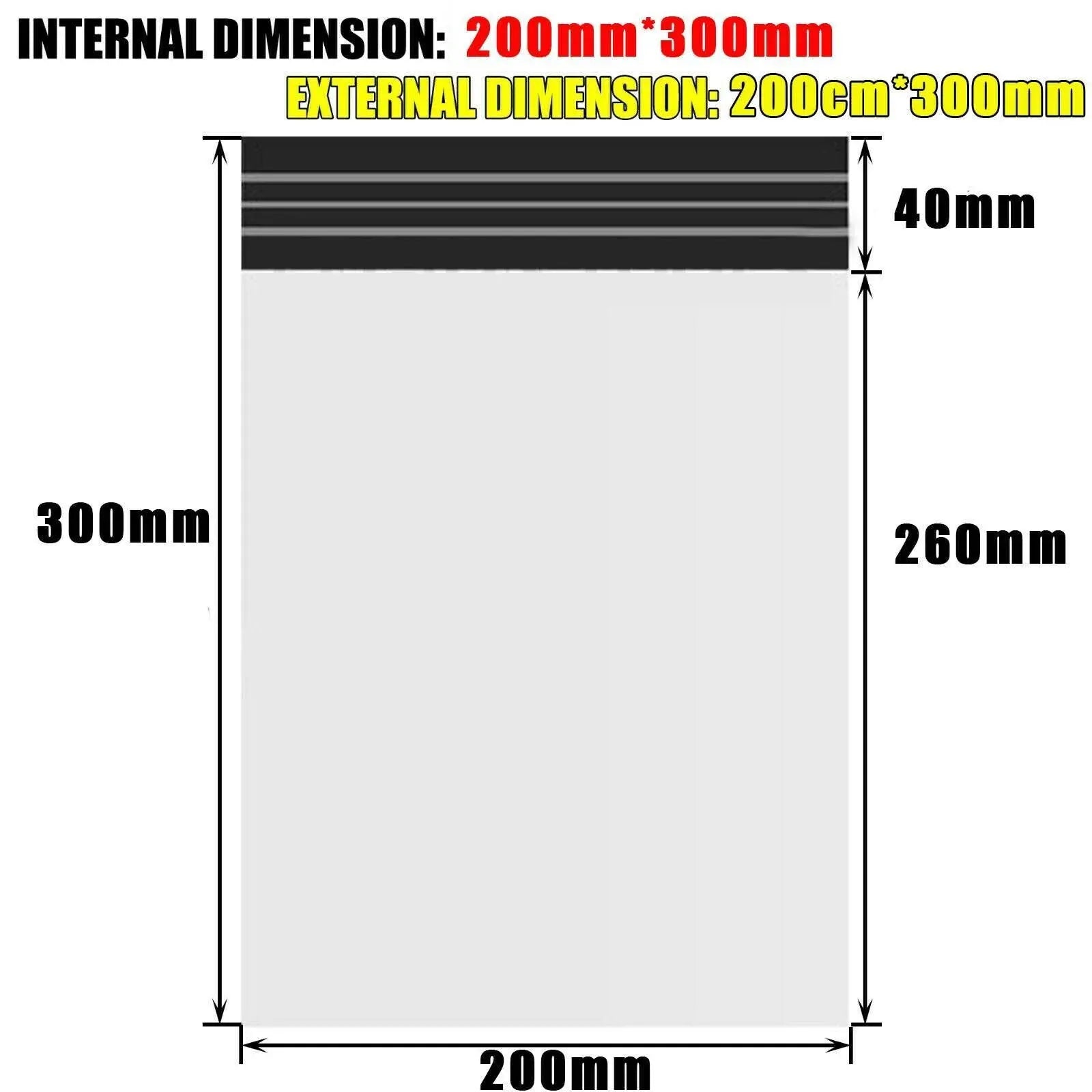 Poly Mailer Bags Mailing Satchel Plastic Courier Self Sealing Packing - 45*60cm *100 PCS