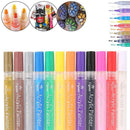 Flysea 12-80 Colours Acrylic Paint Pens Painting Stone Ceramic Glass Markers 0.7 - 80-Colour Set