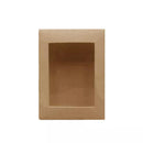 50PCS Kraft Paper Gift Boxes with PVC Window White Black Bakery Packaging Carton - L