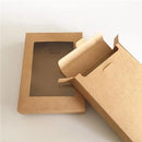 50PCS Kraft Paper Gift Boxes with PVC Window White Black Bakery Packaging Carton - XL