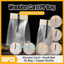 50pcs Transparent Snack Bags Biscuit Candy Bags Resealable Food Packaging - Orange