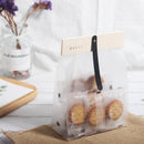 50pcs Transparent Snack Bags Biscuit Candy Bags Resealable Food Packaging - Orange