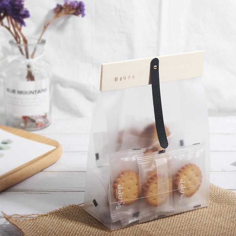 50pcs Transparent Snack Bags Biscuit Candy Bags Resealable Food Packaging - Pink