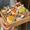 Clear Plastic Nine-grid Cake Box Pack of 10 Storage Containers High Quality - Khaki