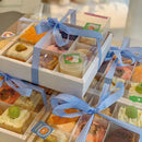 Clear Plastic Nine-grid Cake Box Pack of 10 Storage Containers High Quality - Khaki