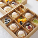 Clear Plastic Nine-grid Cake Box Pack of 10 Storage Containers High Quality - Khaki