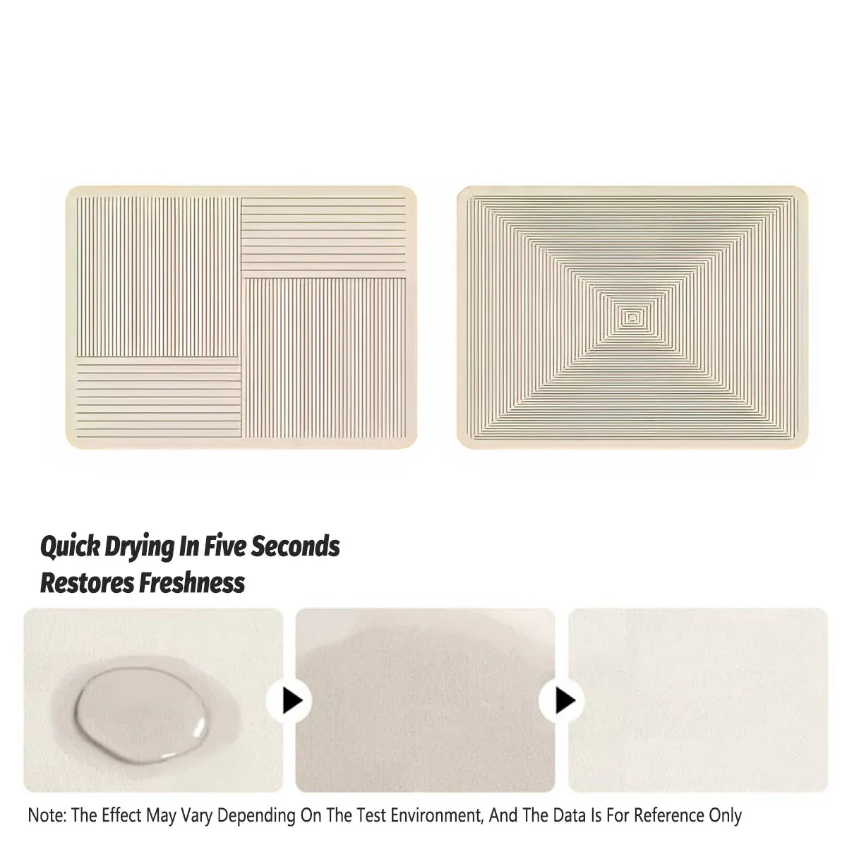 2PCS Kitchen Absorbent Pad Heat Insulation Mat Anti Slip Draining Pad Countertop - Type B