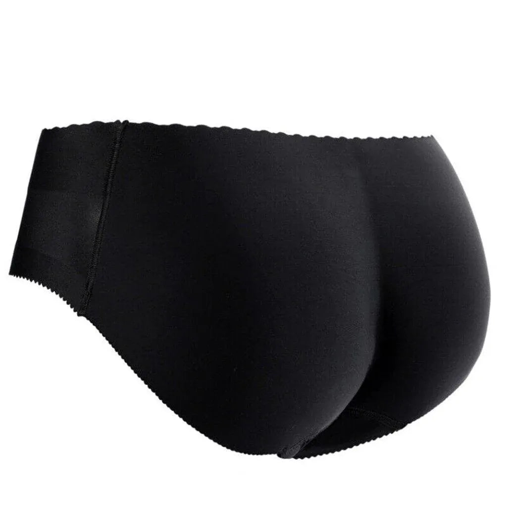 Black Seamless Padded Butt Lifter Underwear Shaper Briefs for Women - M ( Hipline:85-89cm )