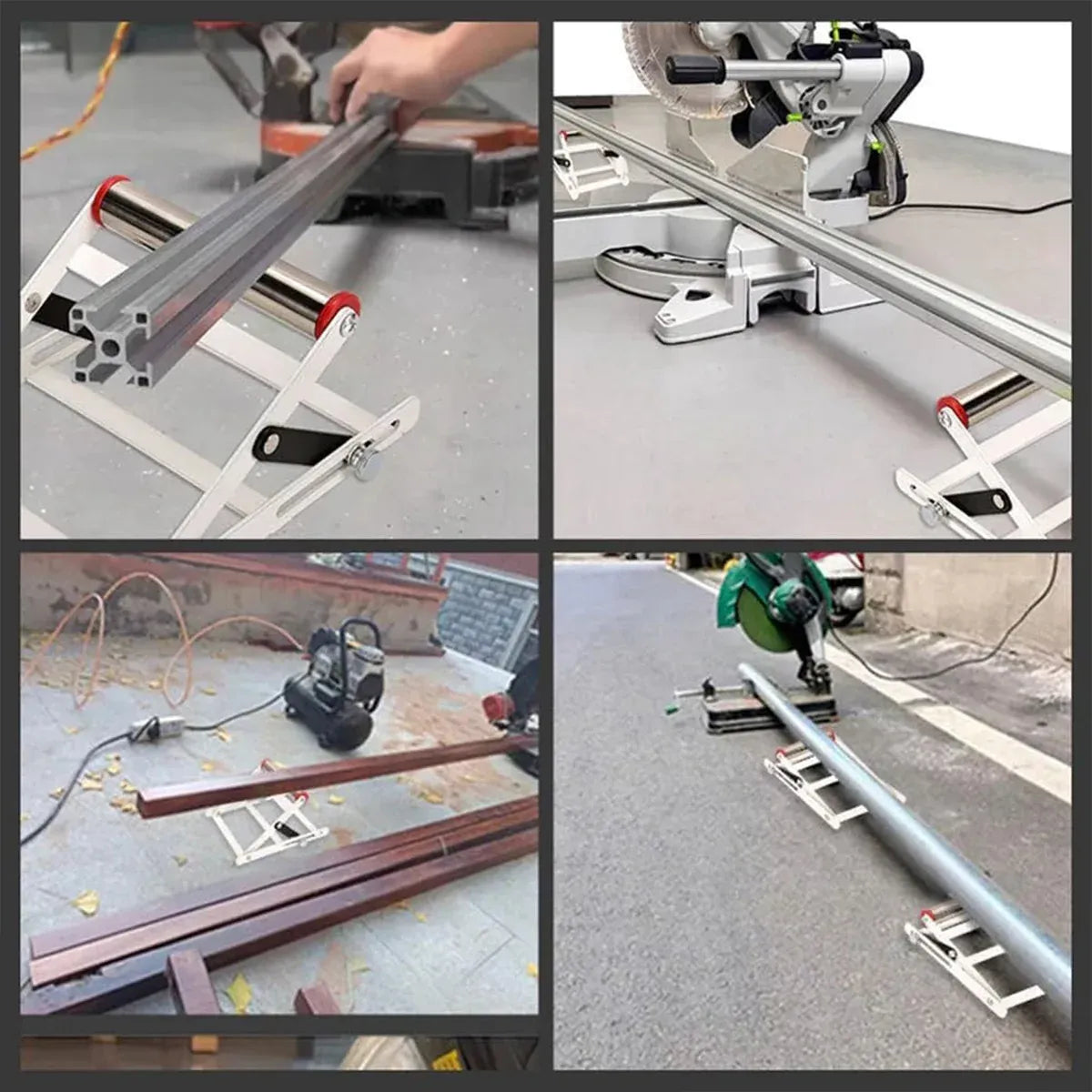 Adjustable Cutting Machine Support Frame Table Saw Stand Roller Support 2pcs