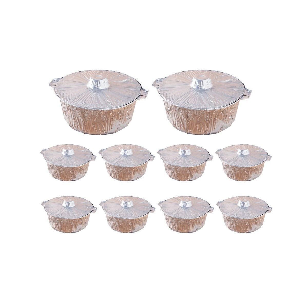 10PCS Duty Aluminum Foil Pots for Hotpot Camping Picnic Tinfoil field cutlery - 4000ml