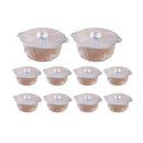 10PCS Duty Aluminum Foil Pots for Hotpot Camping Picnic Tinfoil field cutlery - 4000ml