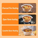 10PCS Duty Aluminum Foil Pots for Hotpot Camping Picnic Tinfoil field cutlery - 4000ml