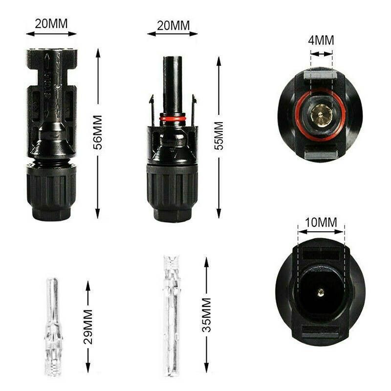 5-20 Pairs For Solar Panel Connectors Ip67 30A Line Plug Socket Male & Female Au - 20Pairs