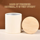 10PCS Round Tea Coffee Bean Paper Cans with Wooden Lids for Storage