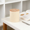 10PCS Round Tea Coffee Bean Paper Cans with Wooden Lids for Storage