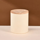 10PCS Round Tea Coffee Bean Paper Cans with Wooden Lids for Storage