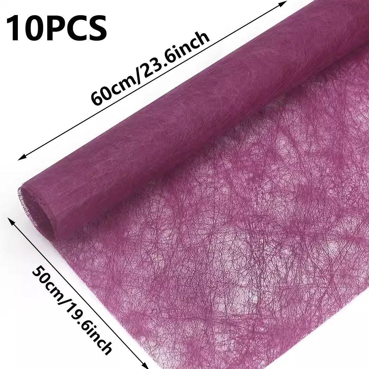 10pcs High Quality Flower Wrapping Paper DIY Bouquet Gift Wrap Floral Supplies - Gold