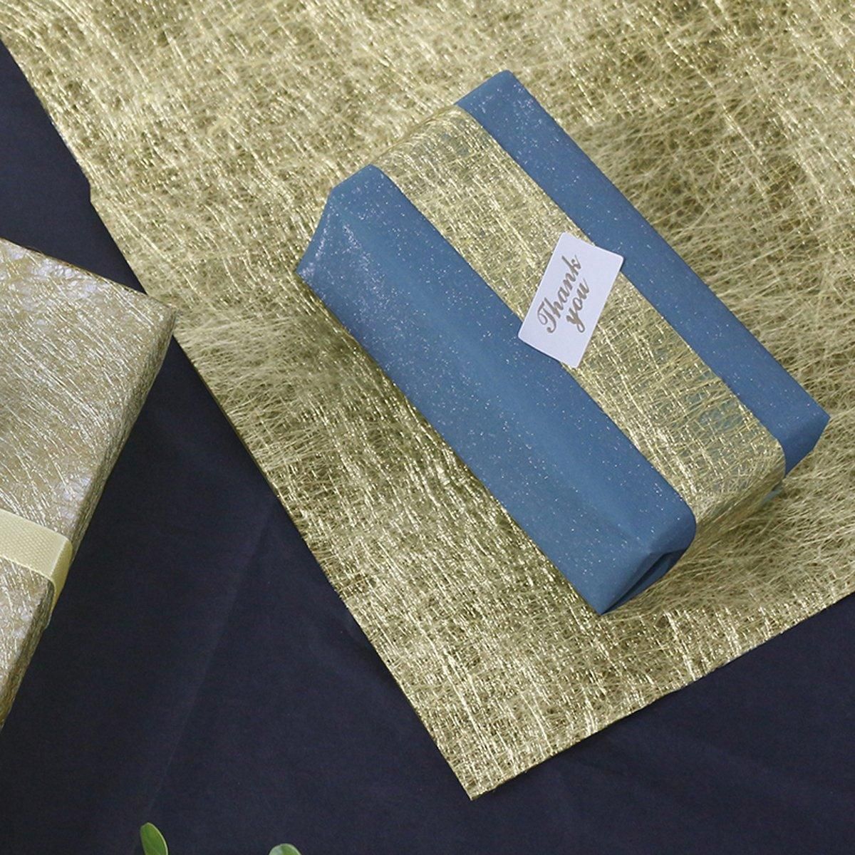 10pcs High Quality Flower Wrapping Paper DIY Bouquet Gift Wrap Floral Supplies - Gold