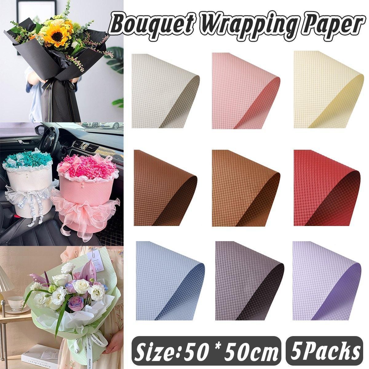 Embossed Paper Convex Flower Wrapping Paper for Floral Shop and Flower Wrapping - White