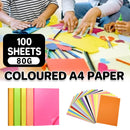 A4 80gsm Coloured Paper Multi Color Pack Printer Paper for Craft School Use - Yellow