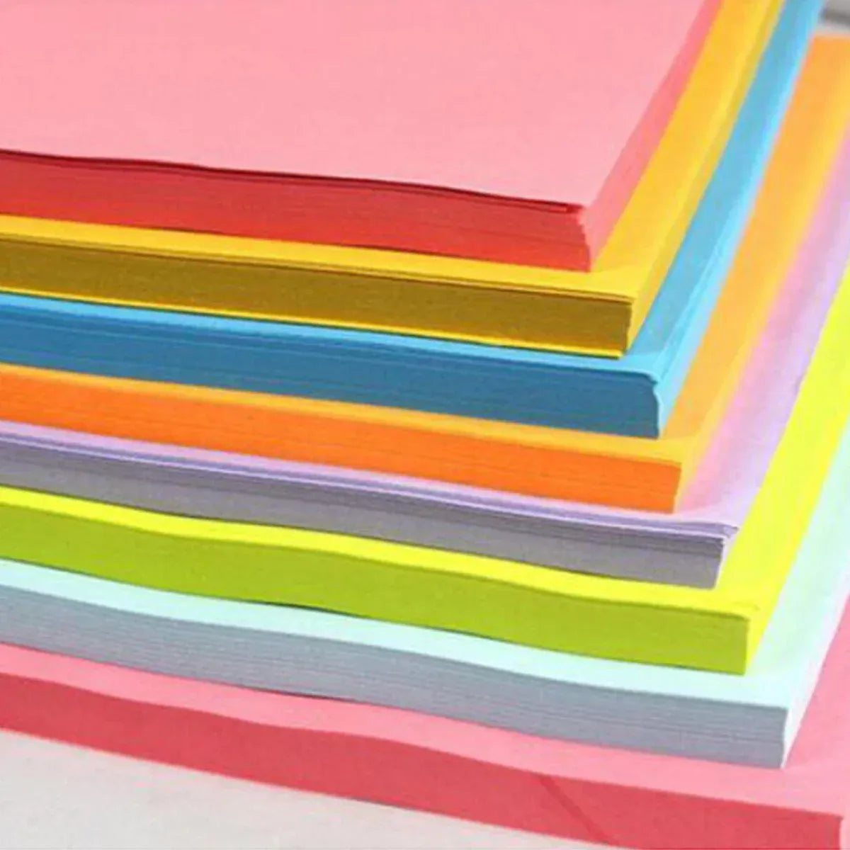A4 80gsm Coloured Paper Multi Color Pack Printer Paper for Craft School Use - Yellow