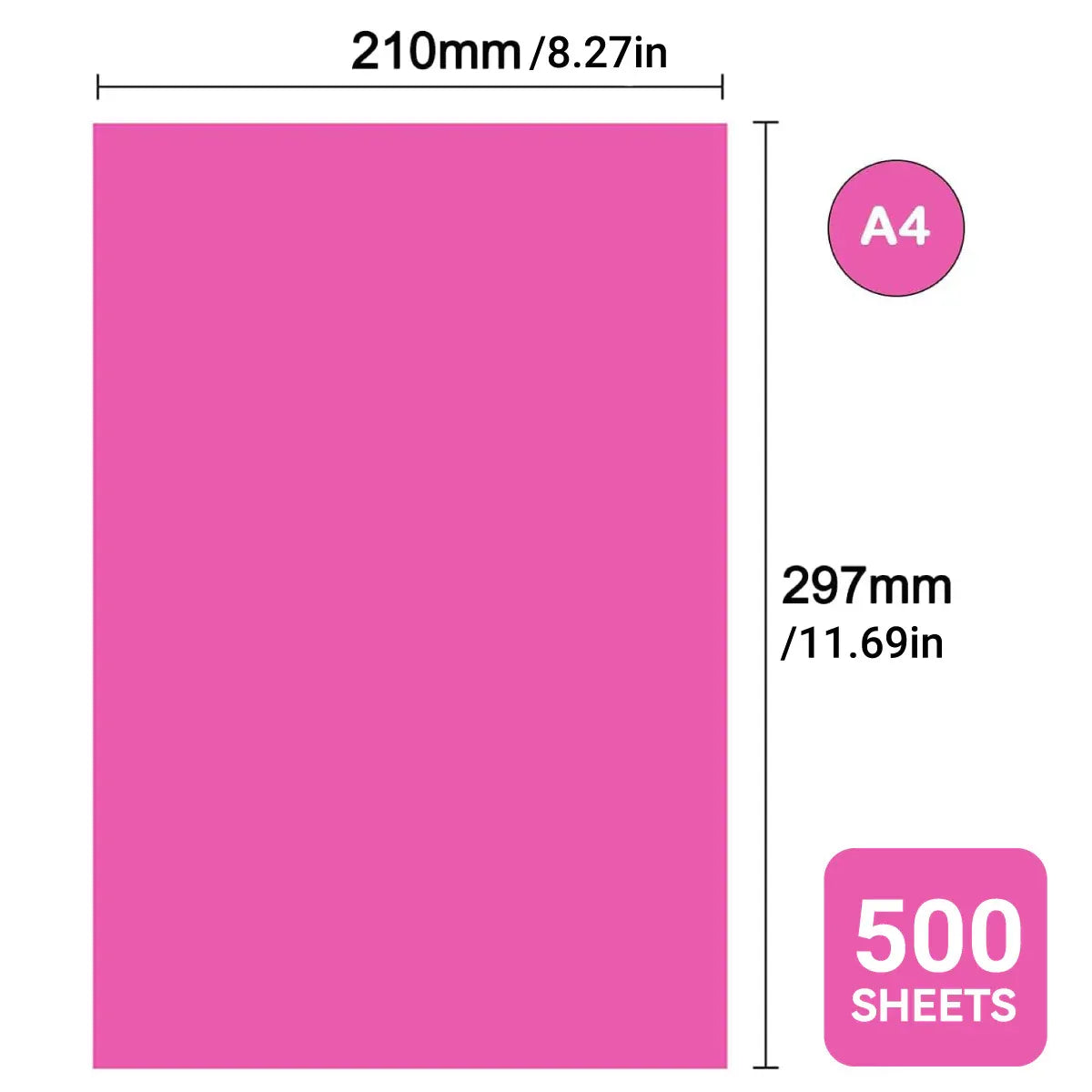 A4 Coloured Paper 70/80GSM Multi Colours for Craft Scrapbook School Project - 25-Colour