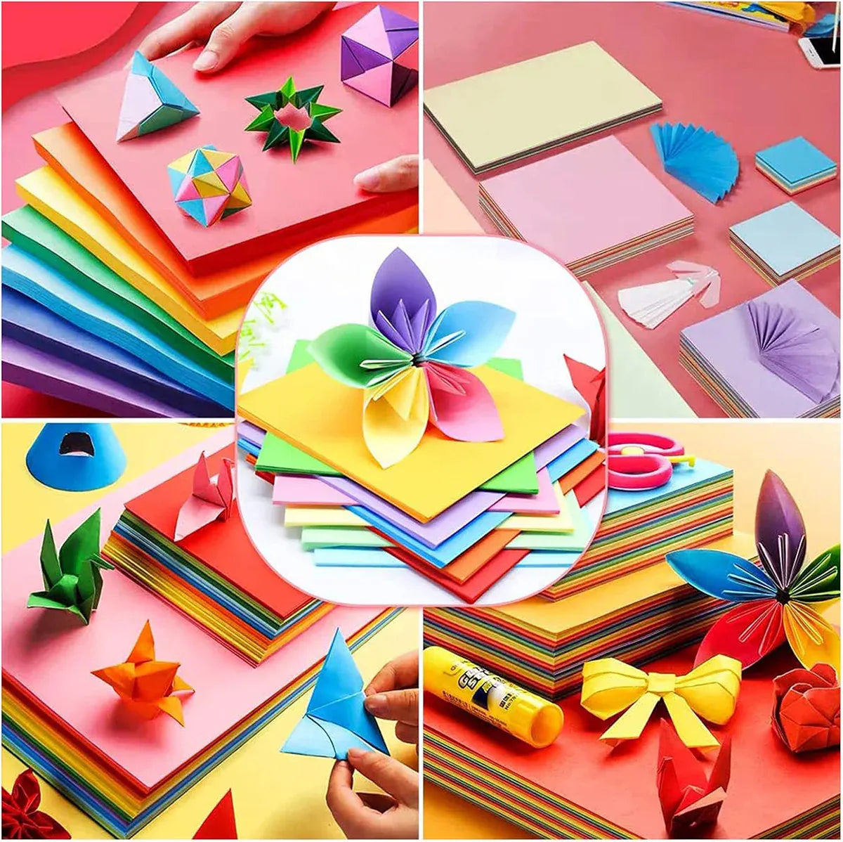 A4 Coloured Paper 70/80GSM Multi Colours for Craft Scrapbook School Project - 5-Colour