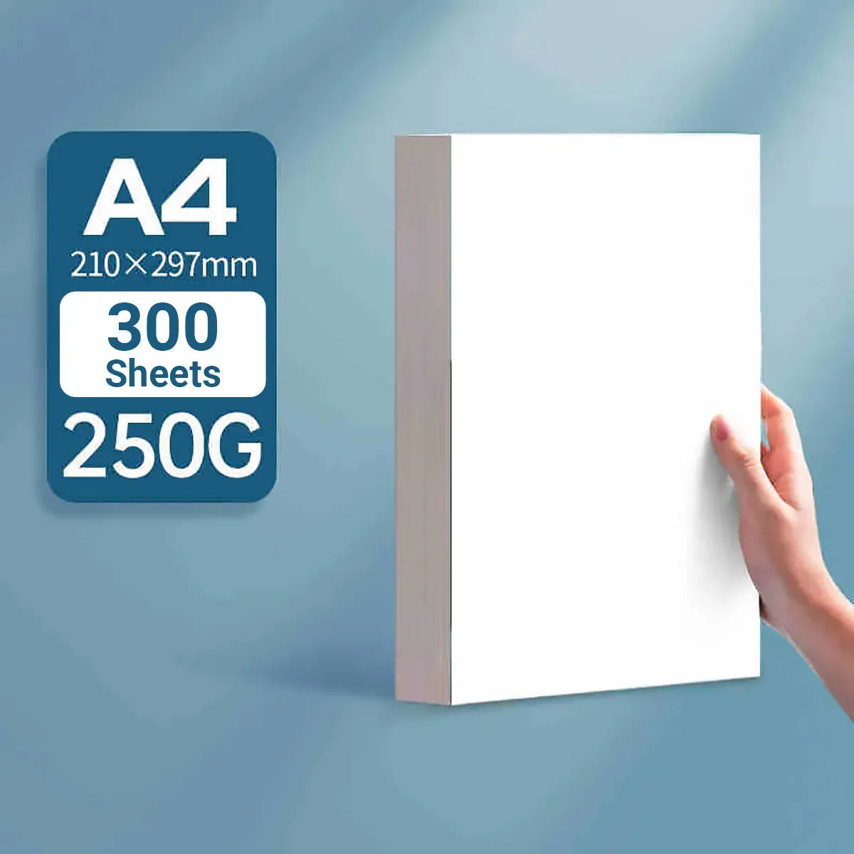 300 Sheets A4 Paper 250GSM Bright White Smooth Surface for Printer Painting Use