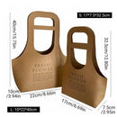 10PCS Handheld Kraft Paper Flower Gift Bags Natural Finish for Bouquets - S