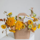 10PCS Handheld Kraft Paper Flower Gift Bags Natural Finish for Bouquets - S