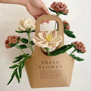 10PCS Handheld Kraft Paper Flower Gift Bags Natural Finish for Bouquets - S