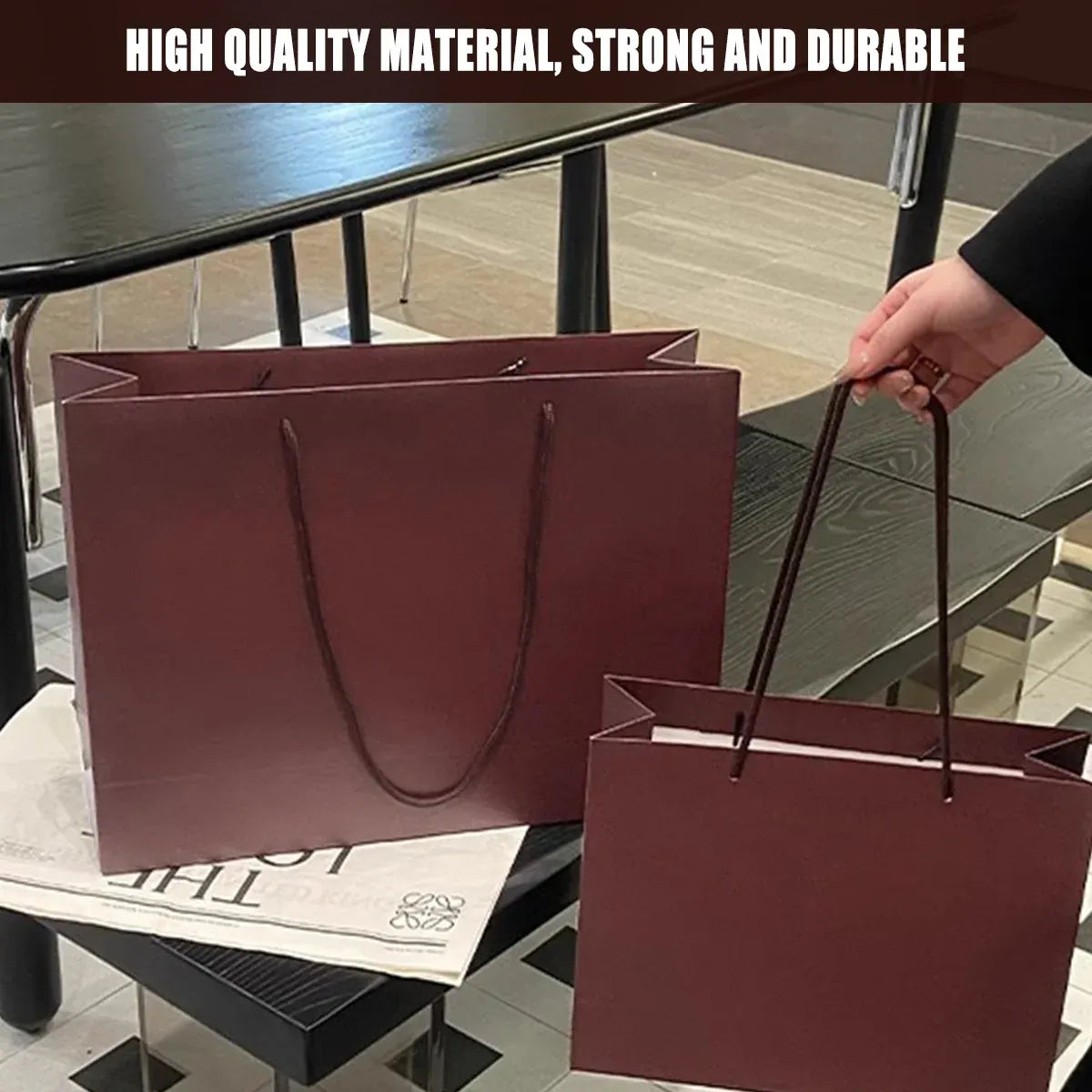 10PCS Clothing Gift Bags High-Quality Durable for Apparel Shopping Bag Packaging - L
