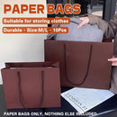 10PCS Clothing Gift Bags High-Quality Durable for Apparel Shopping Bag Packaging - M